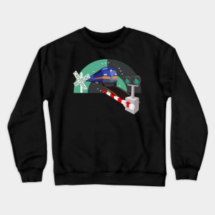 Railroad Crossing Train Lover Railroader Crewneck Sweatshirt